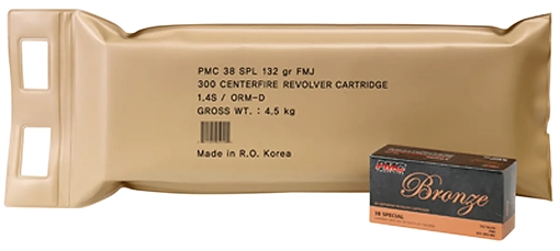 Picture of PMC Ammunition Bronze, 38 Special, 132 Grain, Full Metal Jacket, 300 Round Bulk Pack 38G-BP 38GBP