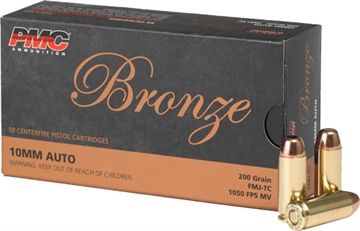 Picture of PMC Bronze 10mmAuto 200gr Full Metal Jacket Truncated Cone 50 Per Box/20 Case 10A