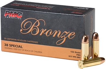 Picture of PMC Ammunition Bronze, 38 Special, 132 Grain, Full Metal Jacket, 50 Round Box 38G