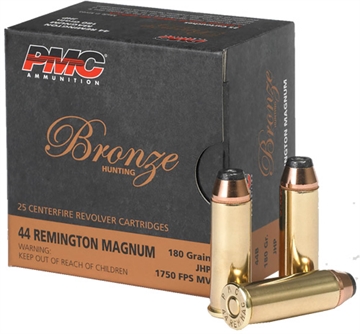 Picture of PMC Ammunition Bronze, 44 Mag, 180 Grain, Jacketed Hollow Point, 25 Round Box 44B