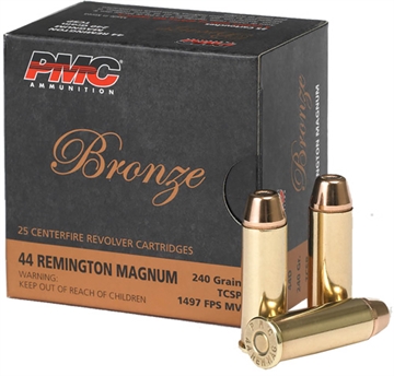 Picture of PMC Ammunition Bronze, 44 Magnum, 240 Grain, Truncated Cone Soft Point, 25 Round Box 44D