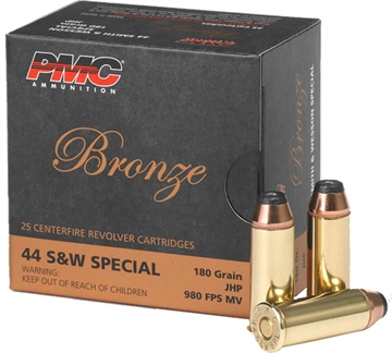 Picture of PMC Ammunition Bronze, 44 Special, 180 Grain, Jacketed Hollow Point, 25 Round Box 44SB