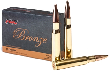 Picture of PMC Ammunition Bronze, 50 BMG, 660 Grain, Full Metal Jacket Boat Tail, 10 Round Box 50A