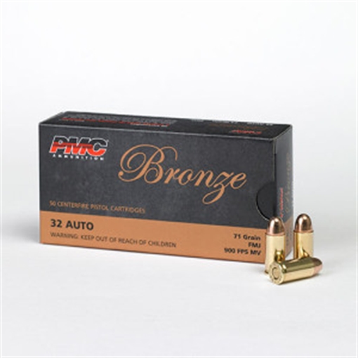 Picture of PMC Bronze .32 ACP Handgun Ammo - 71 Grain | FMJ 32A