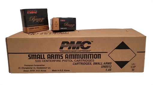 Picture of PMC Bronze 10mm Handgun Ammo - 170 Grain | JHP | 500rd Case 10B