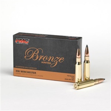 Picture of PMC Bronze .308 Winchester Rifle Ammo - 150 Grain | SP | 54 Case Pallet 308SP