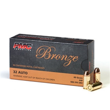 Picture of PMC Bronze .32 ACP Handgun Ammo - 60 Grain | JHP 32B
