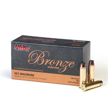 Picture of PMC Bronze .357 Magnum Handgun Ammo - 158 Grain | JSP 357A