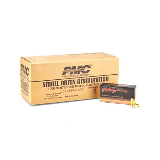 Picture of PMC Bronze .380 ACP Handgun Ammo - 90 Grain | FMJ | 1000rd Case 380A