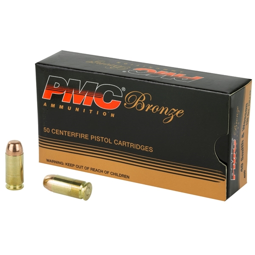 Picture of PMC Bronze .40 S&W Handgun Ammo - 165 Grain | FMJ-FP 40D