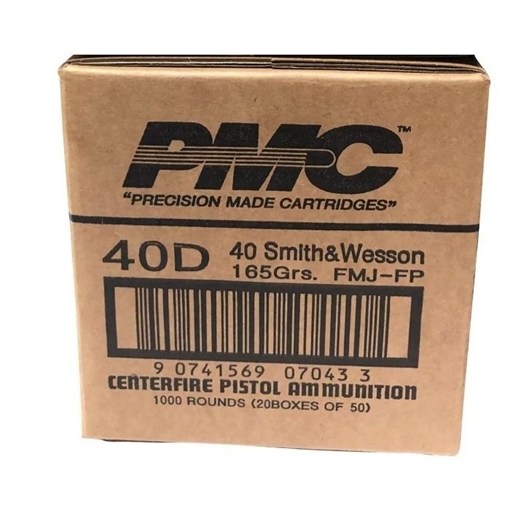 Picture of PMC Bronze .40 S&W Handgun Ammo - 165 Grain | FMJ-FP | 1000rd Case 40D