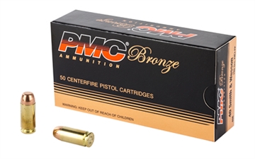 Picture of PMC Bronze .40 S&W Handgun Ammo - 180 Grain | FMJ-FP 40E