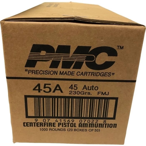 Picture of PMC Bronze .45 ACP Handgun Ammo - 230 Grain | FMJ | 1000rd Case 45A