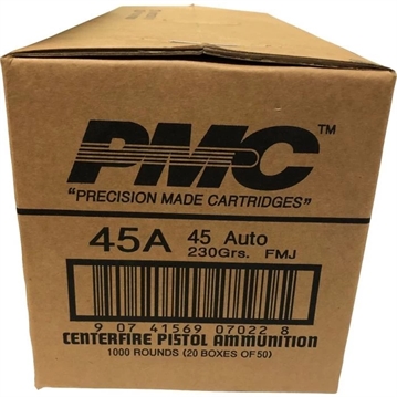Picture of PMC Bronze .45 ACP Handgun Ammo - 230 Grain FMJ 1000rd Case 45A