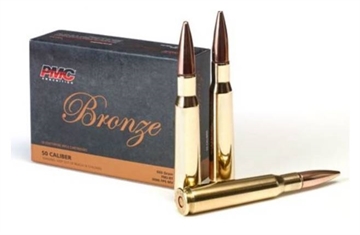 Picture of PMC Bronze .50 BMG Rifle Ammo - 660 Grain | FMJ-BT 50A