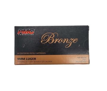 Picture of PMC Bronze 9mm Luger Handgun Ammo - 147 Grain | FMJ 9H