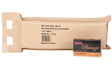 Picture of PMC Bronze Battle Pack .223 Remington Rifle Ammo - 55 Grain | FMJ-BT 223A-BP
