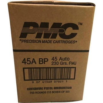 Picture of PMC Bronze Battle Pack .45 ACP Handgun Ammo - 230 Grain FMJ 750rd (3 Battle Pack) Case 45A-BP