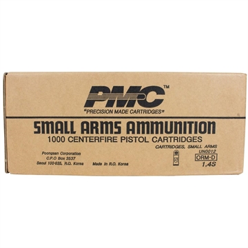 Picture of PMC Bronze Handgun Ammunition .380 ACP 90 gr FMJ 920 fps 1000/ct 380A CASE