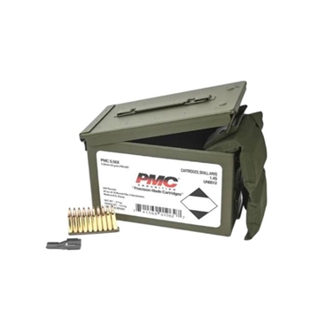 Picture of PMC Rifle Ammunition 5.56mm 55 gr FMJ 3120 fps 840/ct W/Bandoleer 840 Metal Box (2-Metal Boxes 1680/ct Total) 5.56X (M/B) 556XMB