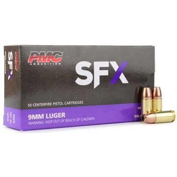 Picture of PMC PMC SFX Premium Ammo 9mm SFX HP 147 gr. 50 rd. SFX 147GR