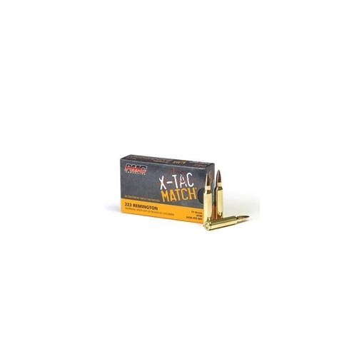 Picture of PMC X-TAC Match .223 Remington Rifle Ammo - 77 Grain | OTM | 20rd Box 223XM