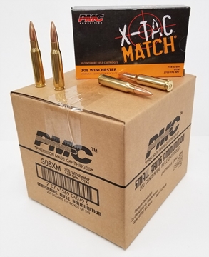 Picture of PMC X-TAC Match .308 Winchester Rifle Ammo - 168 Grain | OTM | 800rd Case 308XM