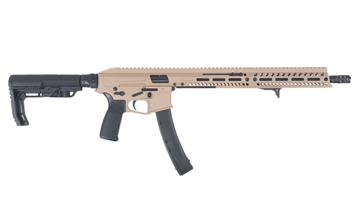 Picture of Patriot Ordnance Factory Phoenix 9mm 35+1 16.50" Flat Dark Earth Cerakote Picatinny Rail 01927