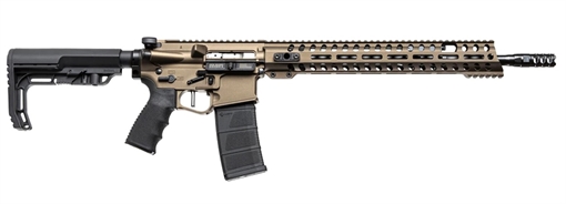 Picture of Patriot Ordnance Factory Renegade Plus, Semi-Auto Rifle, 223 Rem/556NATO, 16.5" Puritan Barrel with Mid-length Dictator, 1:8 Twist, Cerakote Burnt Bronze Finish, MFT Grip and Stock, 30Rd, MLOK Renegade Rail, 1 Mag 00910