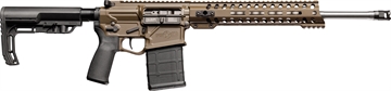 Picture of Patriot Ordnance Factory Rogue, Semi-Auto, 308 Winchester/762NATO, 16.5" Barrel, 1:8 Stainless Match-Grade Barrel, Single Port Micro-B Muzzle Brake, Patriot Brown, MFT Grip and Stock, 11" M-LOK Renegade Rail, Mil-Spec Trigger, 20 Rounds, 1 Magazine 01740