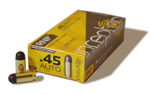 Picture of Polycase Ammunition 45 Auto 135 Grain Injection Molded Copper Polymer RNP 50 Round Box POLY-45RNPBR-50