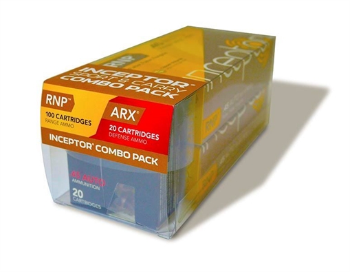 Picture of Polycase Inceptor .45 Auto ARX & RNP Ammo (135 gr & 118 gr) 120 Rounds (100 RNP Ammo X 20 ARX Ammo) POLY-45RNPARXBR-120