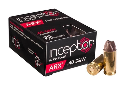 Picture of Polycase Inceptor ARX .40 S&W Ammo 20 Rounds POLY-40ARXBRSW-20