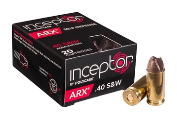 Picture of Polycase Inceptor ARX .40 S&W Ammo 20 Rounds POLY-40ARXBRSW-20