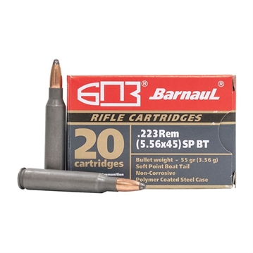 Picture of Barnaul Ammunition 223 REMINGTON 55GR SOFT POINT 20/BOX BRN 223REM SPBT55