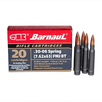Picture of Barnaul Ammunition 30-06 SPRINGFIELD 168GR FULL METAL JACKET 20/BOX BRN 3006SPR FMJBT168