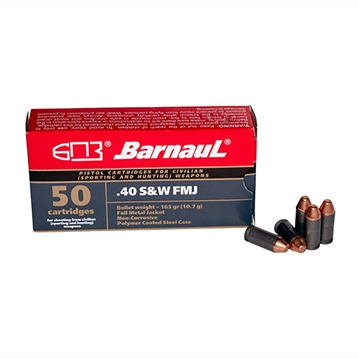 Picture of Barnaul Ammunition 40 S&W 165GR FULL METAL JACKET 50/BOX BRN 40SW FMJ165