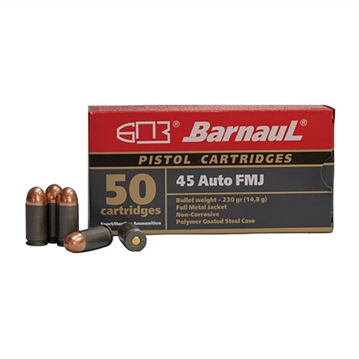 Picture of Barnaul Ammunition 45 AUTO 230GR FULL METAL JACKET 50/BOX BRN 45AUTO FMJ230
