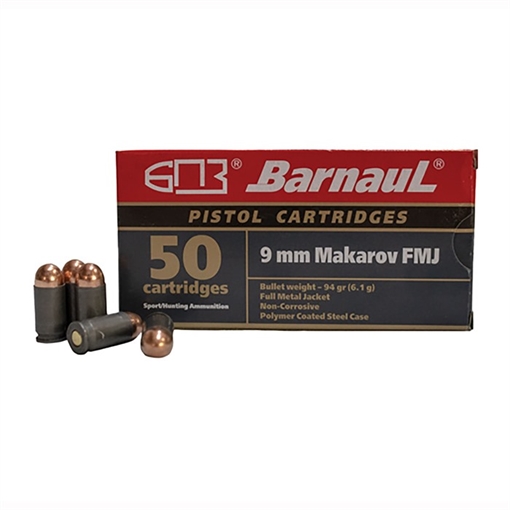 Picture of Barnaul Ammunition 9MM MAKAROV 94GR FULL METAL JACKET 50/BOX BRN 9MMMAKAROV