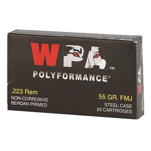 Picture of Wolf WPA Military Classic Rifle Ammunition .223 Rem 55 gr FMJ 3241 fps 20/ct 22355