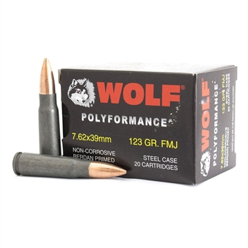 Picture of Wolf 7.62X39MM 123GR FULL METAL JACKET 20/BOX 762BFMJ