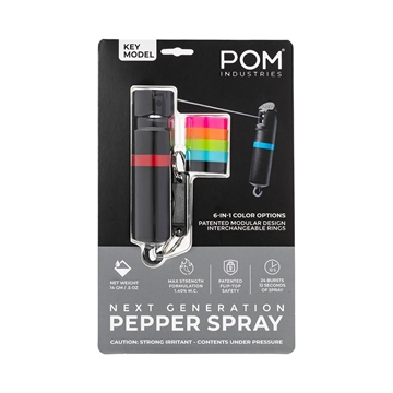 Picture of POM Pepper Spray Black Keychain 6 in 1 .05oz PK-BLK-1.4