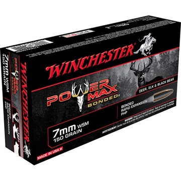 Picture of POWER MAX BONDED 7MM WINCHESTER SHORT MAGNUM (WSM) AMMO X7MMWSMBP