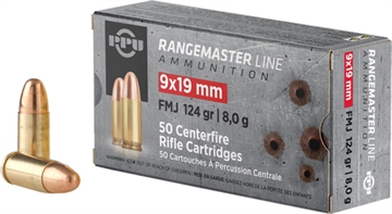 Picture of PPU Rangemaster 9mmLuger 124gr Full Metal Jacket 50 Per Box/20 Case PPRM9