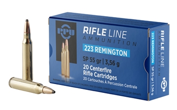 Picture of PPU Standard Rifle 223Rem 55gr Soft Point 20 Per Box/50 Case PP223S