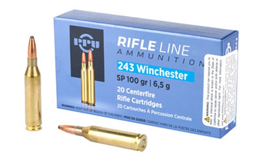 Picture of PPU Standard Rifle 243Win 100gr Soft Point 20 Per Box/10 Case PP2432