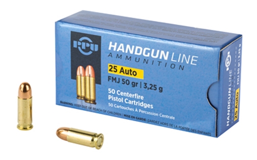 Picture of Prvi Partizan Pistol, 25ACP, 50 Grain, Full Metal Jacket, 50 Round Box PPH25