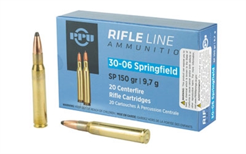 Picture of PPU Standard Rifle 30-06Springfield 150gr Soft Point 20 Per Box/10 Case PP30061