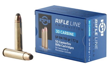 Picture of PPU Standard Rifle 30Carbine 110gr Soft Point Round Nose 50 Per Box/10 Case PP30S