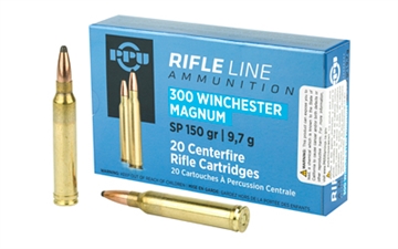 Picture of PPU Standard Rifle 300WinMag 150gr Soft Point 20 Per Box/10 Case PP3001